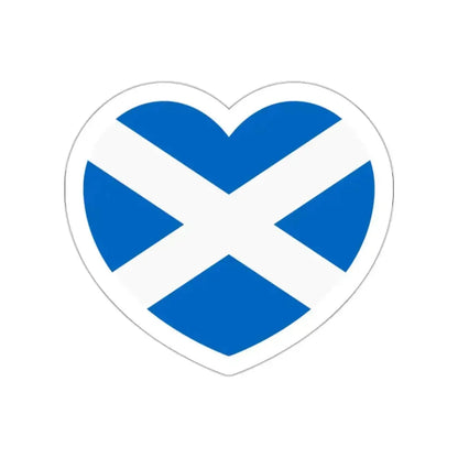 Heart Flag of Scotland - STICKER Vinyl Die-Cut Decal White Die-Cut 2 Inch - The Sticker Space