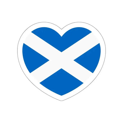 Heart Flag of Scotland - STICKER Vinyl Die-Cut Decal White Die-Cut 4 Inch - The Sticker Space