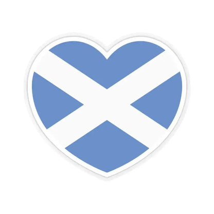 Heart Flag of Scotland - STICKER Vinyl Kiss-Cut Decal 2 Inch Transparent - The Sticker Space