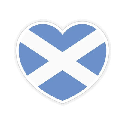 Heart Flag of Scotland - STICKER Vinyl Kiss-Cut Decal 3 Inch Transparent - The Sticker Space