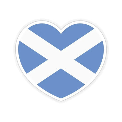 Heart Flag of Scotland - STICKER Vinyl Kiss-Cut Decal 4 Inch Transparent - The Sticker Space