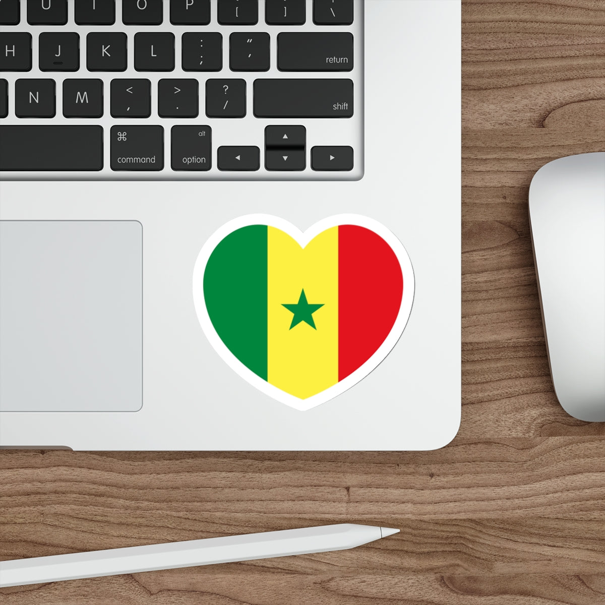 Heart Flag of Senegal - STICKER Vinyl Die-Cut Decal-The Sticker Space