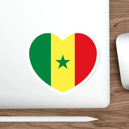 Heart Flag of Senegal - STICKER Vinyl Die-Cut Decal-The Sticker Space