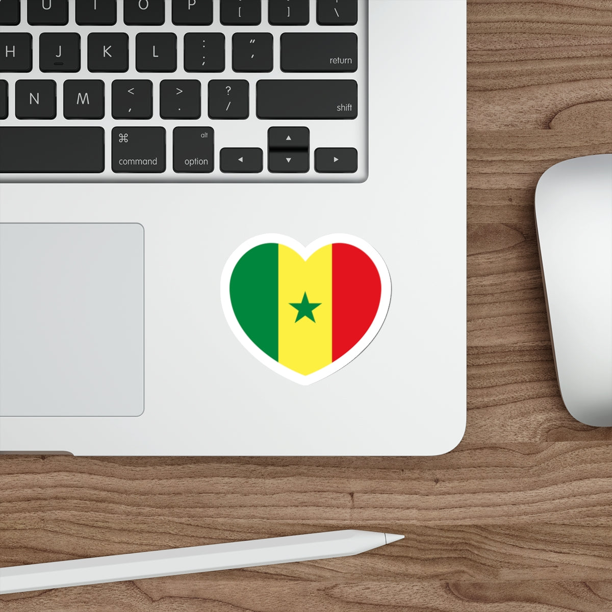 Heart Flag of Senegal - STICKER Vinyl Die-Cut Decal-The Sticker Space