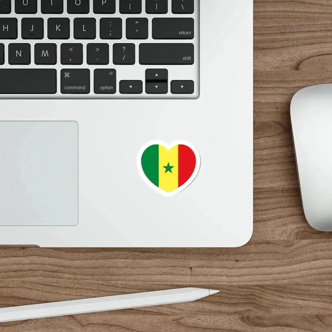 Heart Flag of Senegal - STICKER Vinyl Die-Cut Decal - The Sticker Space