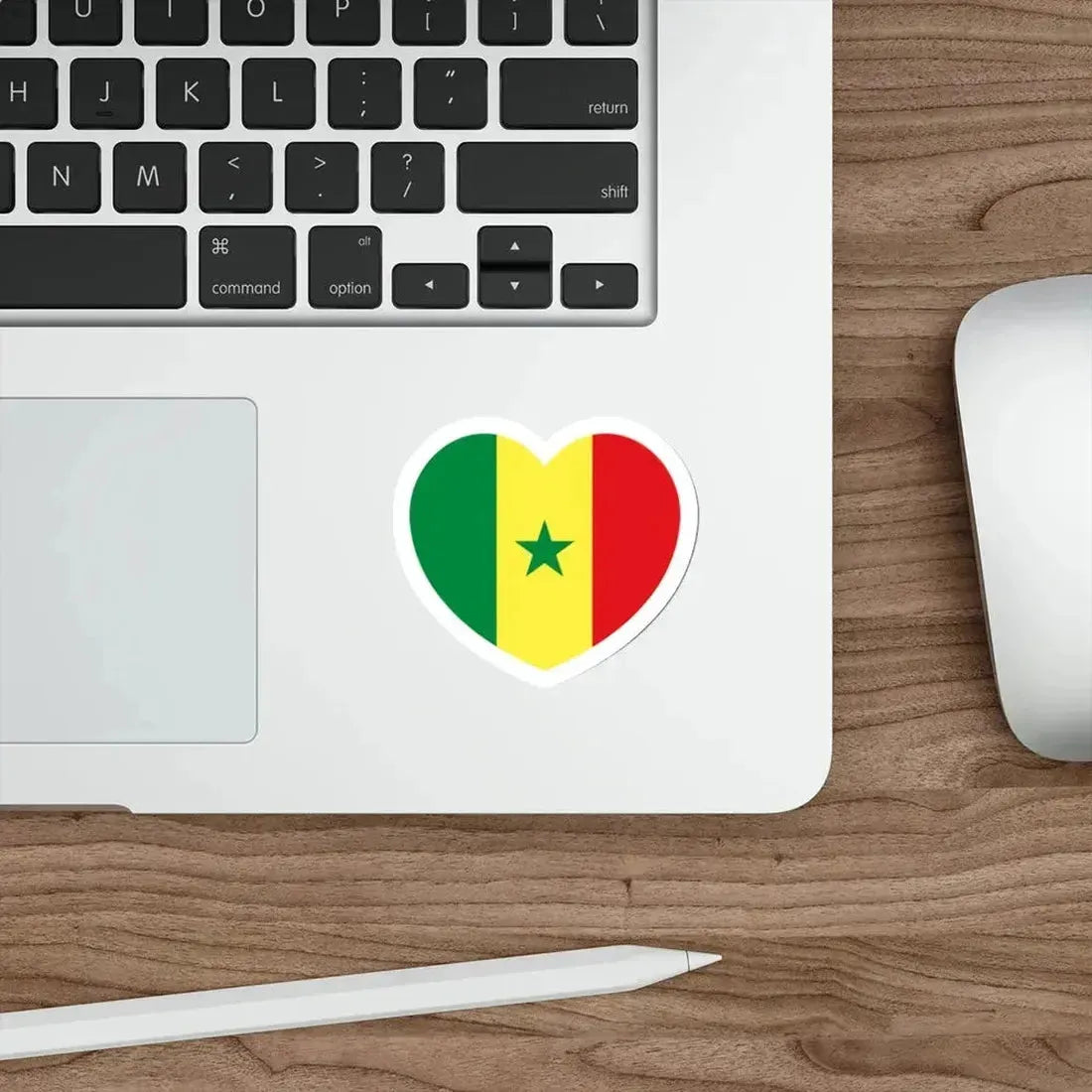 Heart Flag of Senegal - STICKER Vinyl Die-Cut Decal - The Sticker Space