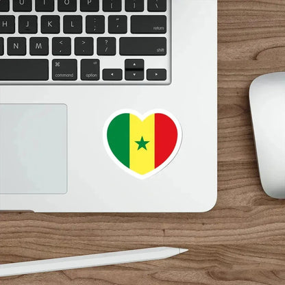 Heart Flag of Senegal - STICKER Vinyl Die-Cut Decal - The Sticker Space