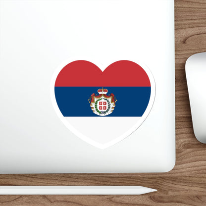 Heart Flag of Serbia 1835-1882 - STICKER Vinyl Die-Cut Decal-The Sticker Space