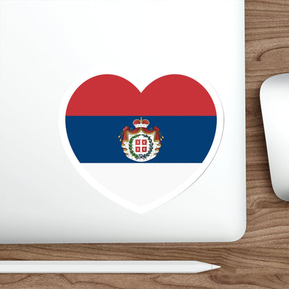 Heart Flag of Serbia 1835-1882 - STICKER Vinyl Die-Cut Decal-The Sticker Space