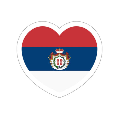 Heart Flag of Serbia 1835-1882 - STICKER Vinyl Die-Cut Decal-White-The Sticker Space