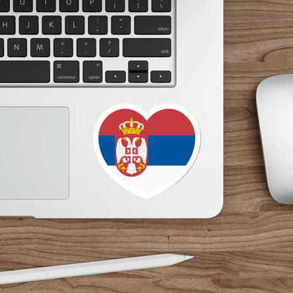 Heart Flag of Serbia 2004-2010 - STICKER Vinyl Die-Cut Decal-The Sticker Space