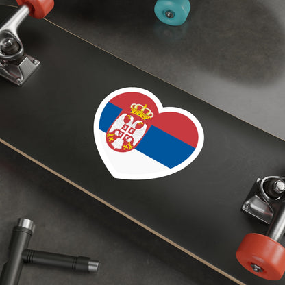 Heart Flag of Serbia 2004-2010 - STICKER Vinyl Die-Cut Decal-The Sticker Space