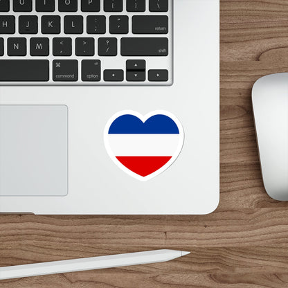 Heart Flag of Serbia and Montenegro - STICKER Vinyl Die-Cut Decal-The Sticker Space