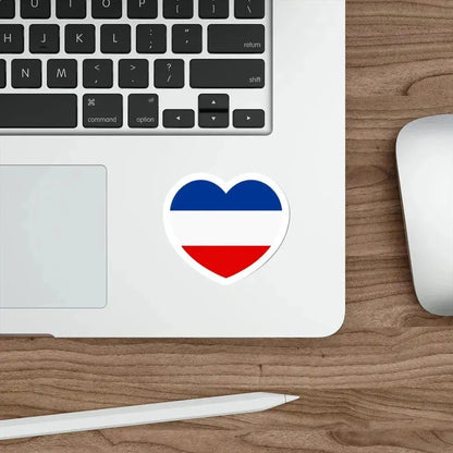 Heart Flag of Serbia and Montenegro - STICKER Vinyl Die-Cut Decal - The Sticker Space