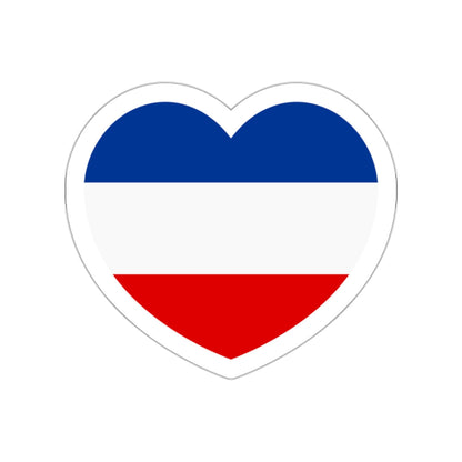 Heart Flag of Serbia and Montenegro - STICKER Vinyl Die-Cut Decal-White-The Sticker Space