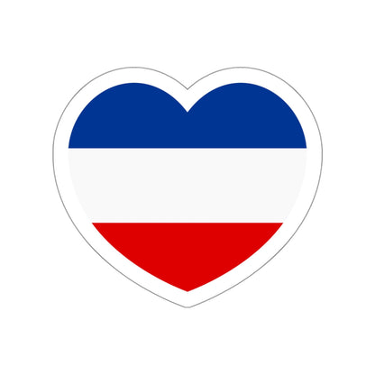 Heart Flag of Serbia and Montenegro - STICKER Vinyl Die-Cut Decal-White-The Sticker Space