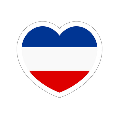 Heart Flag of Serbia and Montenegro - STICKER Vinyl Die-Cut Decal-White-The Sticker Space