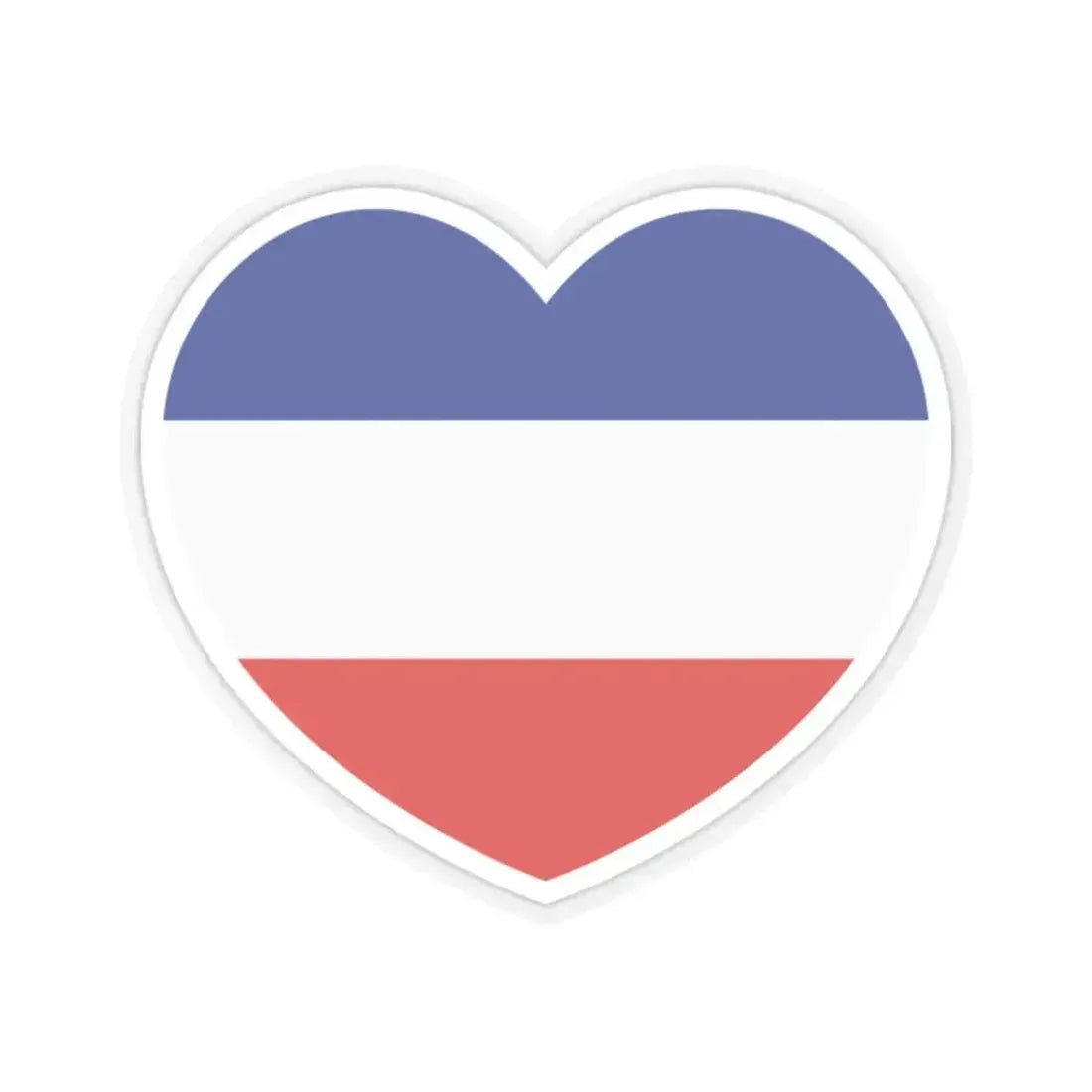 Heart Flag of Serbia and Montenegro - STICKER Vinyl Kiss-Cut Decal 2 Inch Transparent - The Sticker Space
