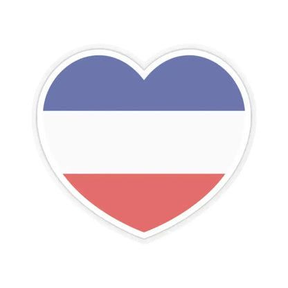 Heart Flag of Serbia and Montenegro - STICKER Vinyl Kiss-Cut Decal 2 Inch Transparent - The Sticker Space
