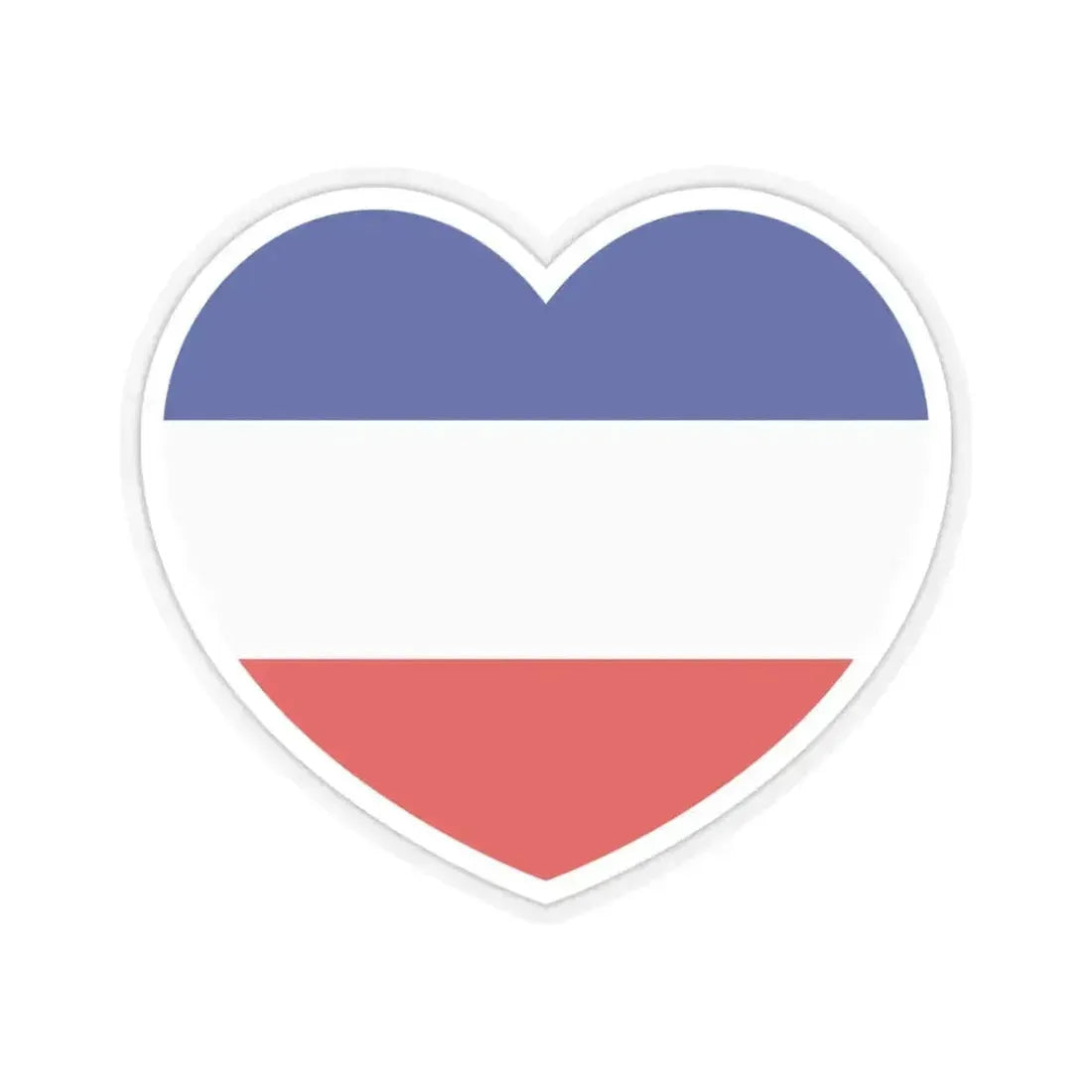 Heart Flag of Serbia and Montenegro - STICKER Vinyl Kiss-Cut Decal 3 Inch Transparent - The Sticker Space