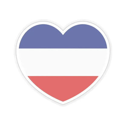 Heart Flag of Serbia and Montenegro - STICKER Vinyl Kiss-Cut Decal 3 Inch Transparent - The Sticker Space