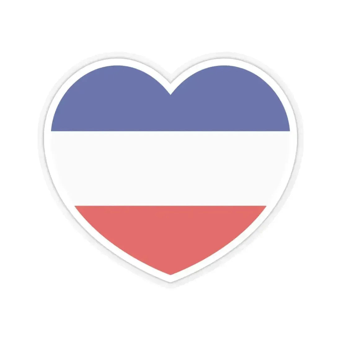 Heart Flag of Serbia and Montenegro - STICKER Vinyl Kiss-Cut Decal 4 Inch Transparent - The Sticker Space
