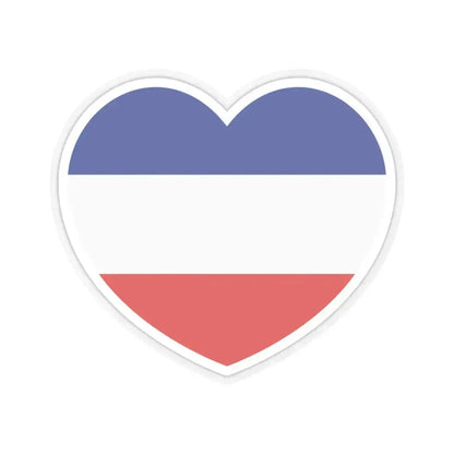 Heart Flag of Serbia and Montenegro - STICKER Vinyl Kiss-Cut Decal 4 Inch Transparent - The Sticker Space