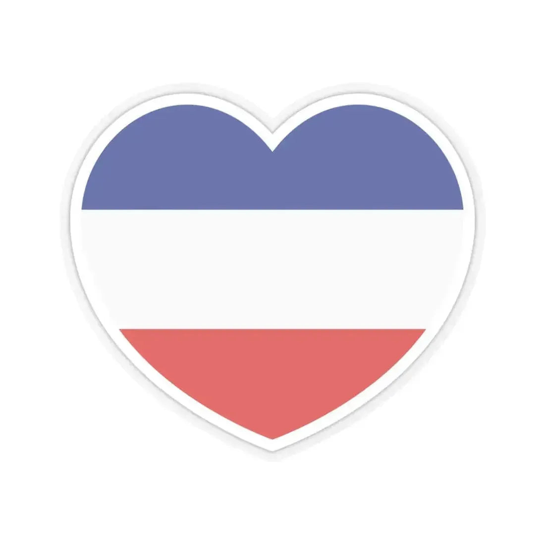 Heart Flag of Serbia and Montenegro - STICKER Vinyl Kiss-Cut Decal 6 Inch Transparent - The Sticker Space