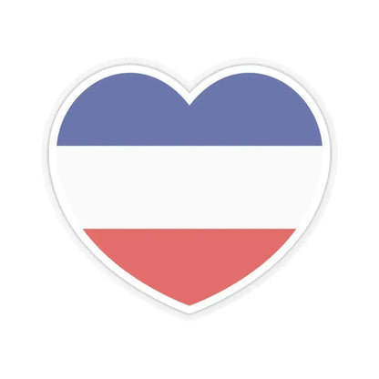 Heart Flag of Serbia and Montenegro - STICKER Vinyl Kiss-Cut Decal 6 Inch Transparent - The Sticker Space