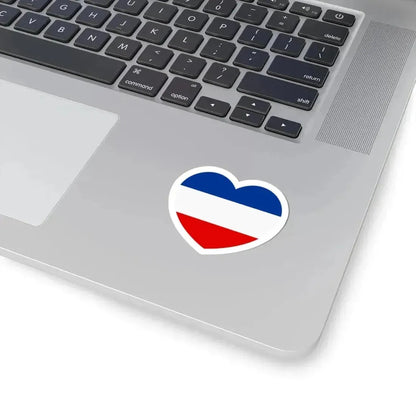 Heart Flag of Serbia and Montenegro - STICKER Vinyl Kiss-Cut Decal - The Sticker Space