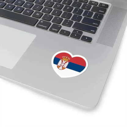 Heart Flag of Serbia - STICKER Vinyl Kiss-Cut Decal - The Sticker Space