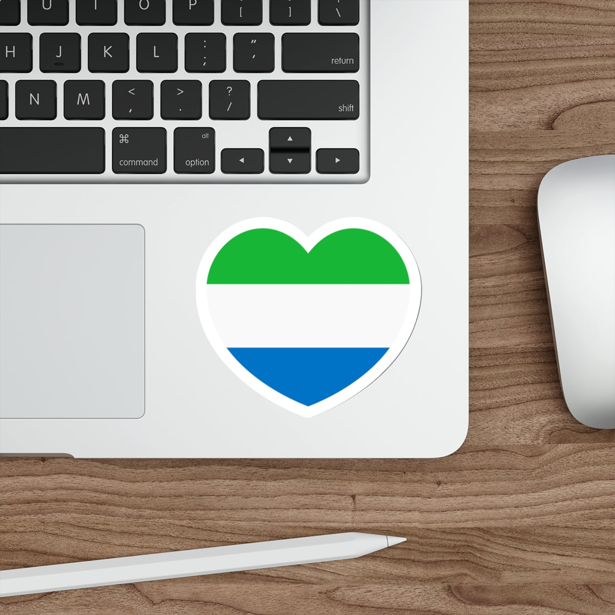 Heart Flag of Sierra Leone - STICKER Vinyl Die-Cut Decal-The Sticker Space