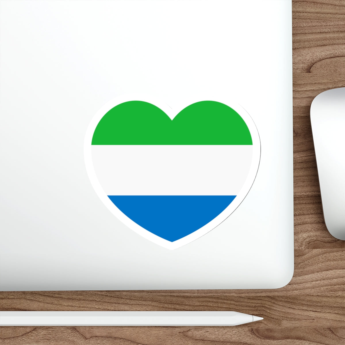 Heart Flag of Sierra Leone - STICKER Vinyl Die-Cut Decal-The Sticker Space