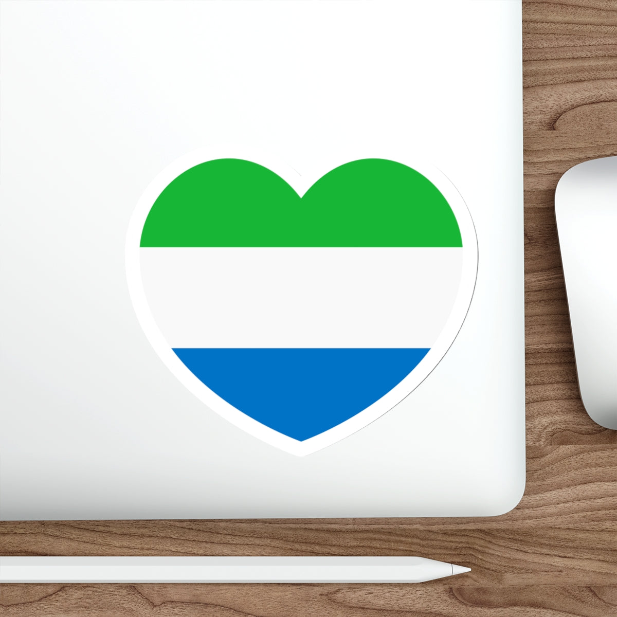 Heart Flag of Sierra Leone - STICKER Vinyl Die-Cut Decal-The Sticker Space