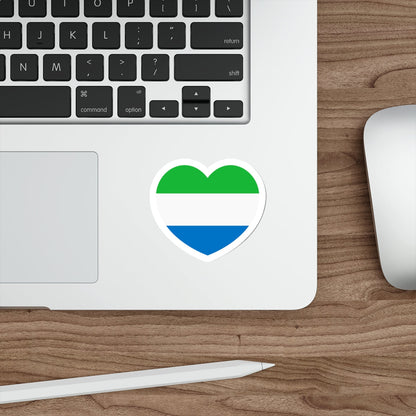 Heart Flag of Sierra Leone - STICKER Vinyl Die-Cut Decal-The Sticker Space