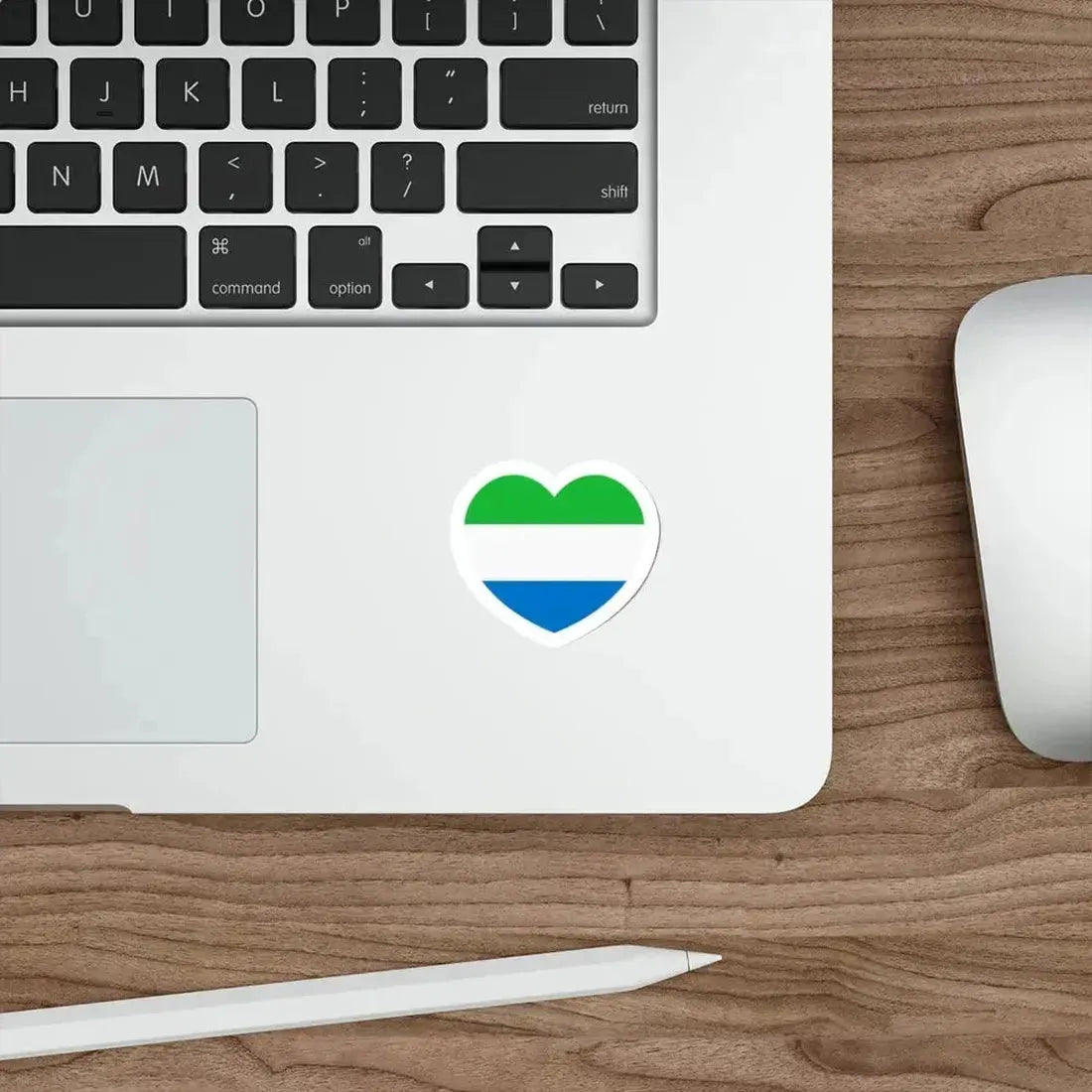 Heart Flag of Sierra Leone - STICKER Vinyl Die-Cut Decal - The Sticker Space