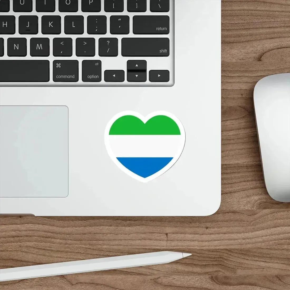 Heart Flag of Sierra Leone - STICKER Vinyl Die-Cut Decal - The Sticker Space