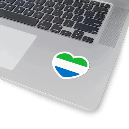 Heart Flag of Sierra Leone - STICKER Vinyl Kiss-Cut Decal - The Sticker Space