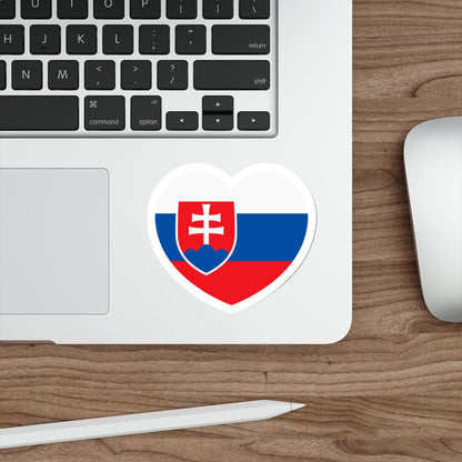 Heart Flag of Slovakia - STICKER Vinyl Die-Cut Decal-The Sticker Space