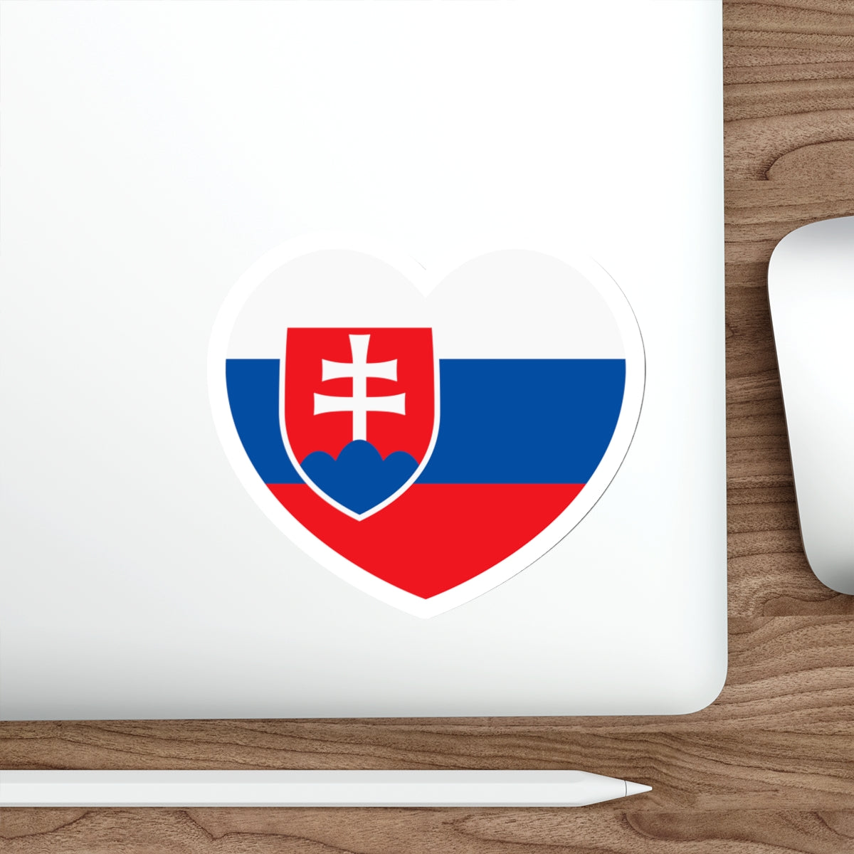 Heart Flag of Slovakia - STICKER Vinyl Die-Cut Decal-The Sticker Space