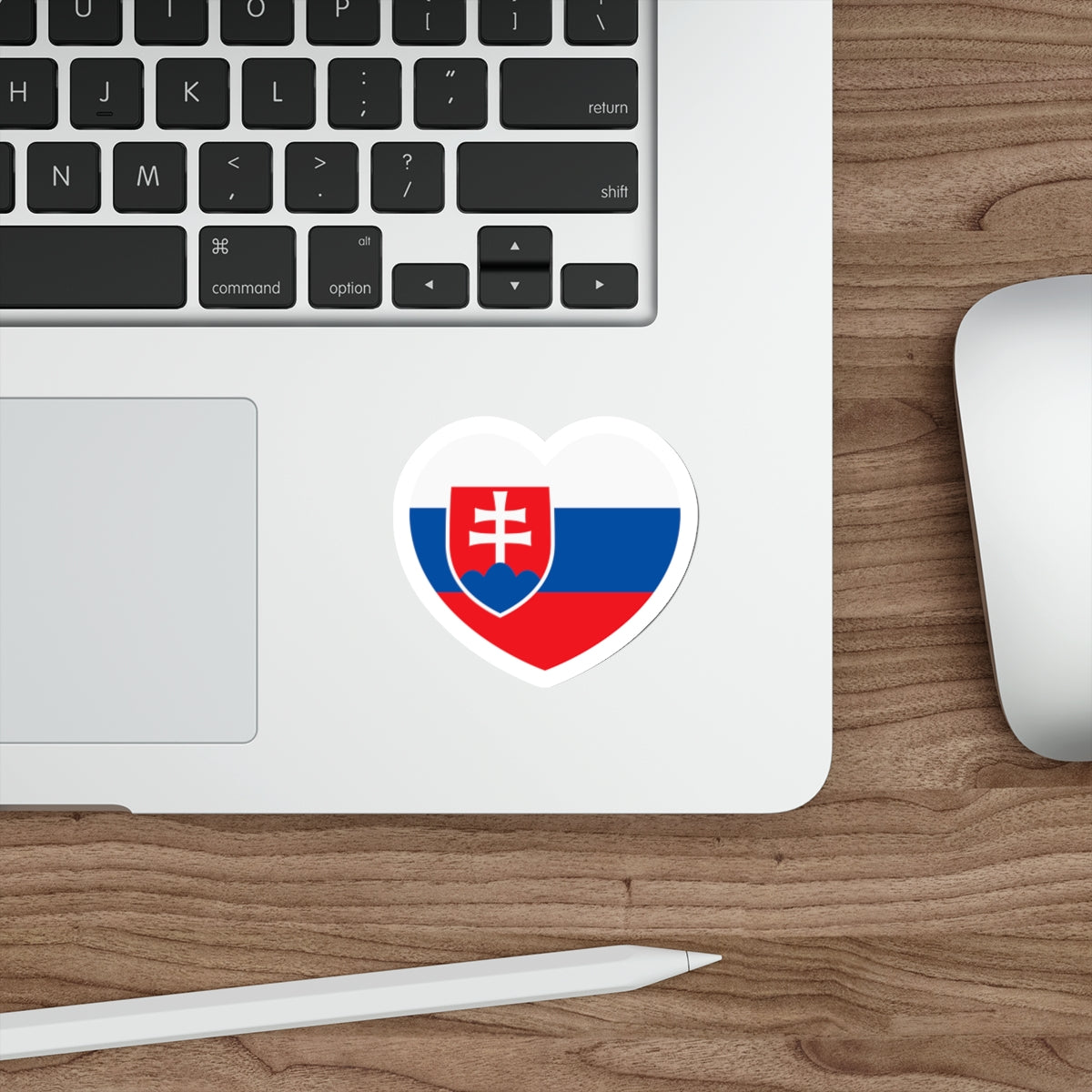 Heart Flag of Slovakia - STICKER Vinyl Die-Cut Decal-The Sticker Space