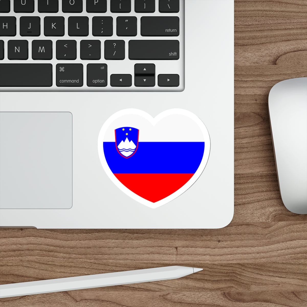 Heart Flag of Slovenia - STICKER Vinyl Die-Cut Decal-The Sticker Space