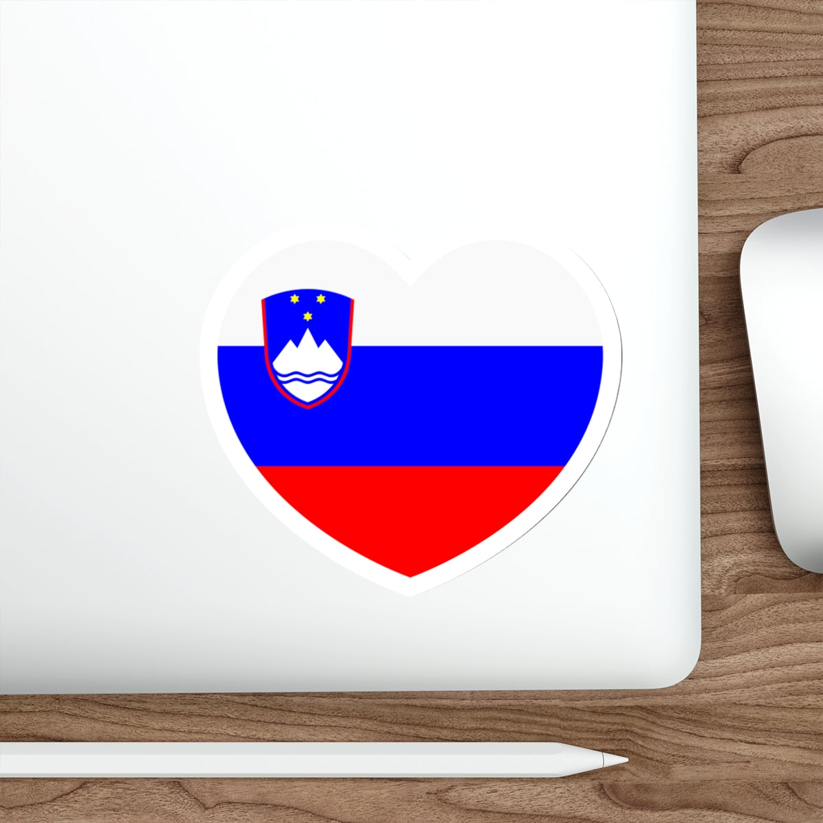 Heart Flag of Slovenia - STICKER Vinyl Die-Cut Decal-The Sticker Space