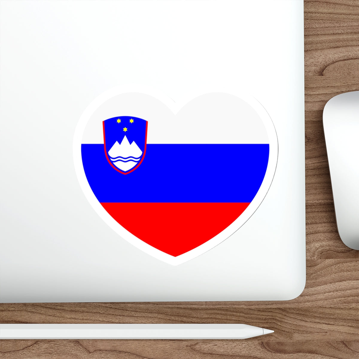 Heart Flag of Slovenia - STICKER Vinyl Die-Cut Decal-The Sticker Space