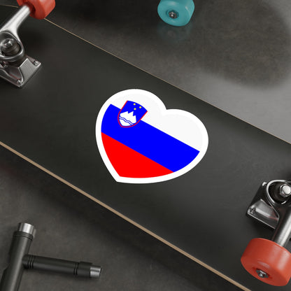 Heart Flag of Slovenia - STICKER Vinyl Die-Cut Decal-The Sticker Space