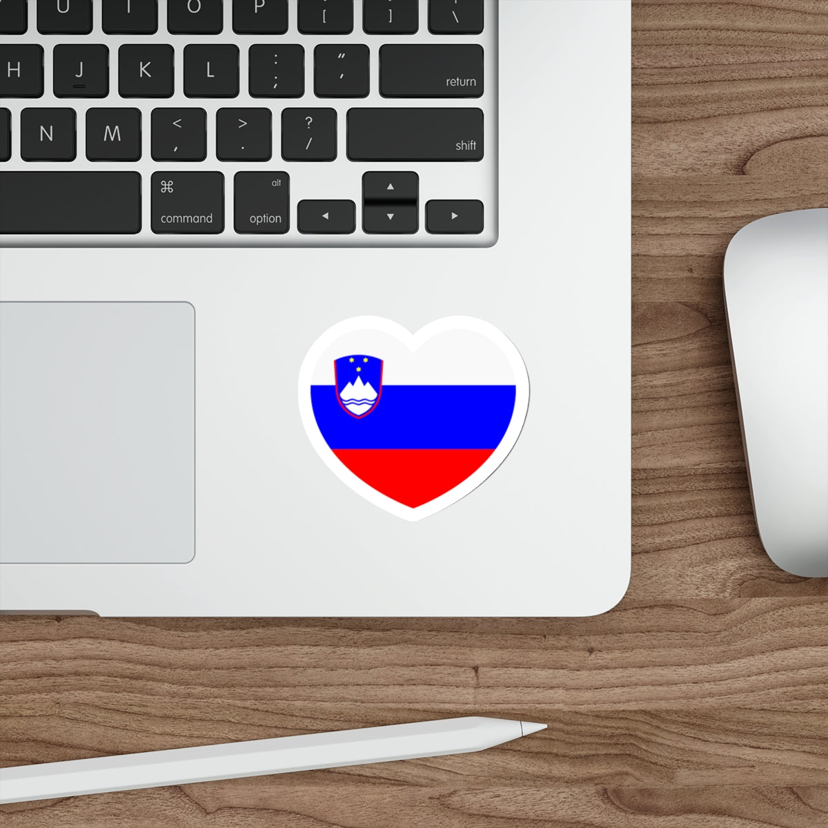 Heart Flag of Slovenia - STICKER Vinyl Die-Cut Decal-The Sticker Space