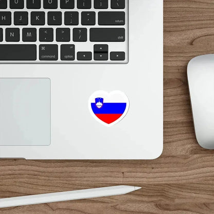 Heart Flag of Slovenia - STICKER Vinyl Die-Cut Decal - The Sticker Space