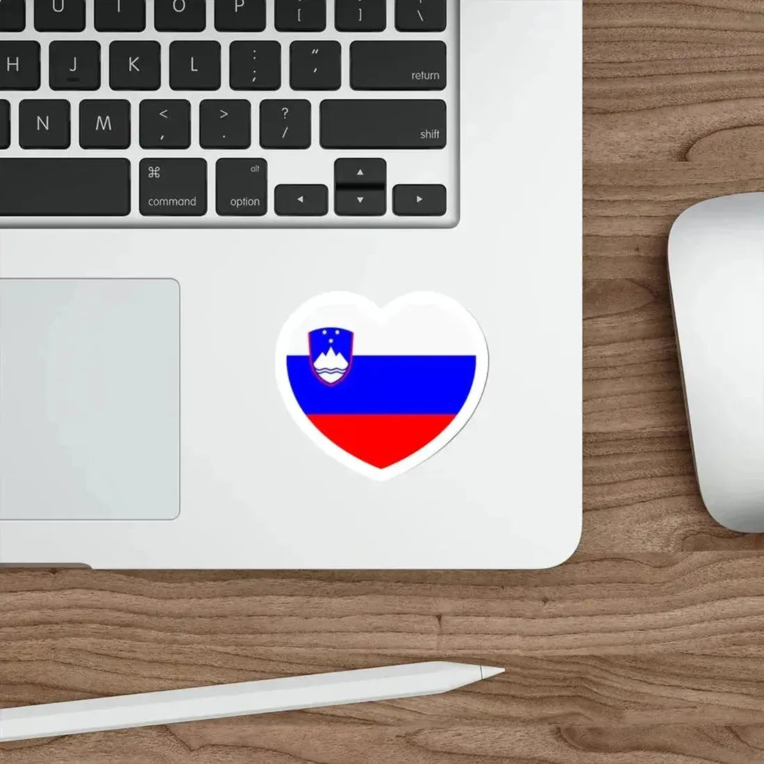Heart Flag of Slovenia - STICKER Vinyl Die-Cut Decal - The Sticker Space
