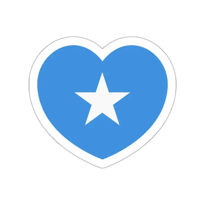 Heart Flag of Somalia - STICKER Vinyl Die-Cut Decal White Die-Cut 2 Inch - The Sticker Space