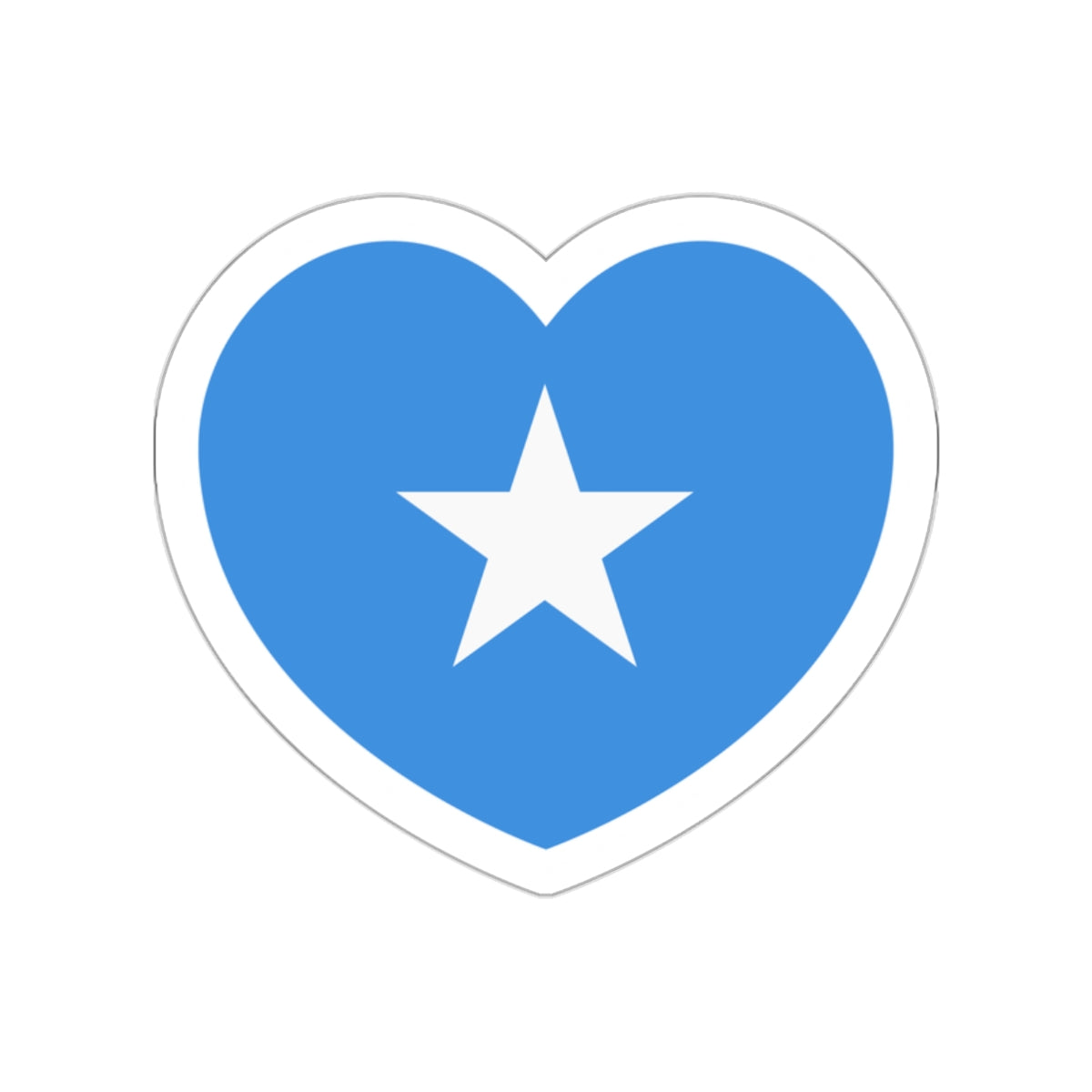 Heart Flag of Somalia - STICKER Vinyl Die-Cut Decal-White-The Sticker Space